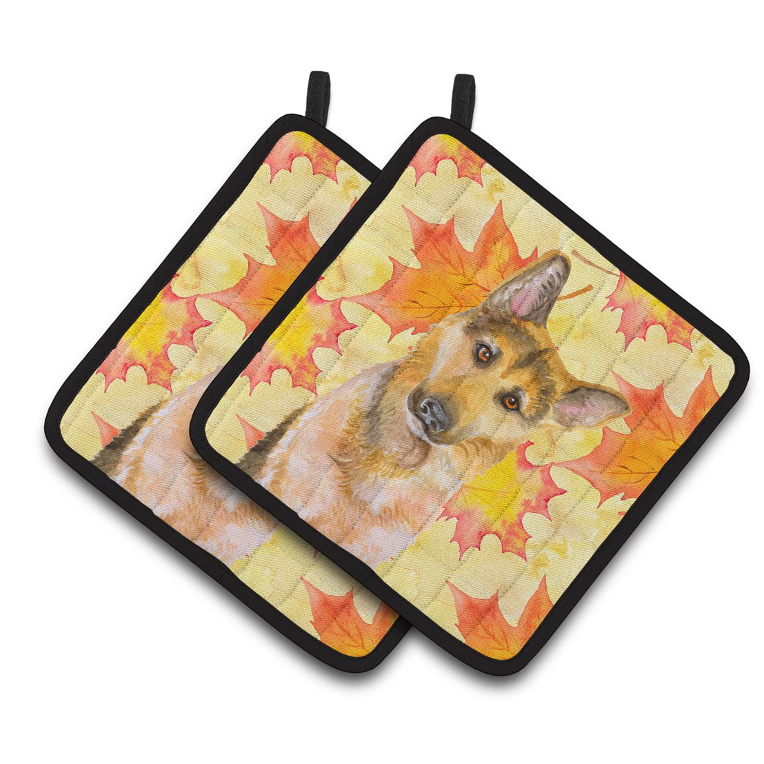 BB9972PTHD German Shepherd No. 2 Fall Pair of Pot Holders