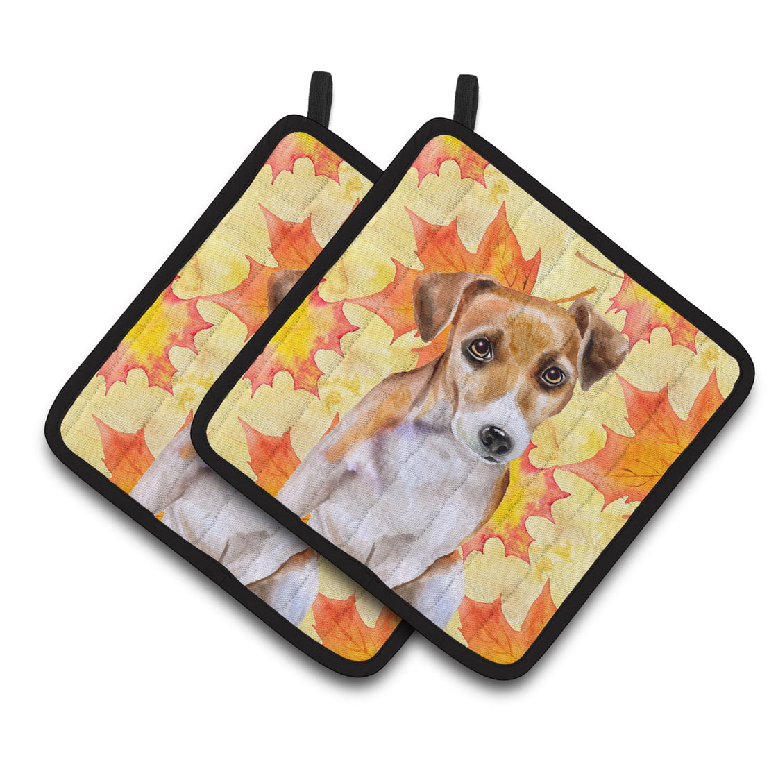 Jack Russell Terrier No. 2 Fall Pair of Pot Holders