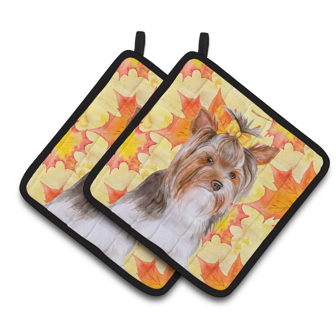 Yorkshire Terrier No. 2 Fall Pair of Pot Holders