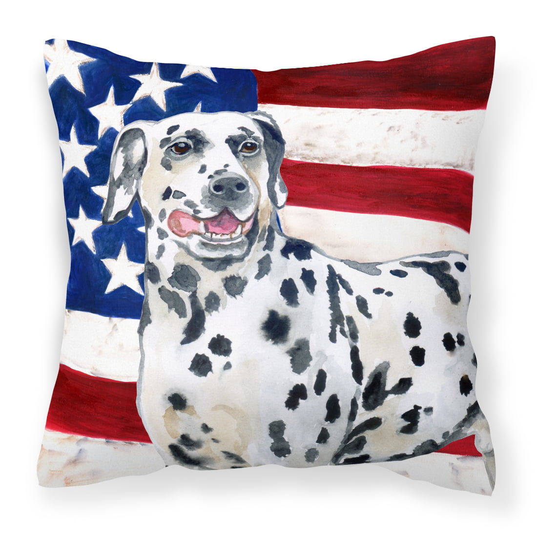 Dalmatian Patriotic Fabric Decorative Pillow