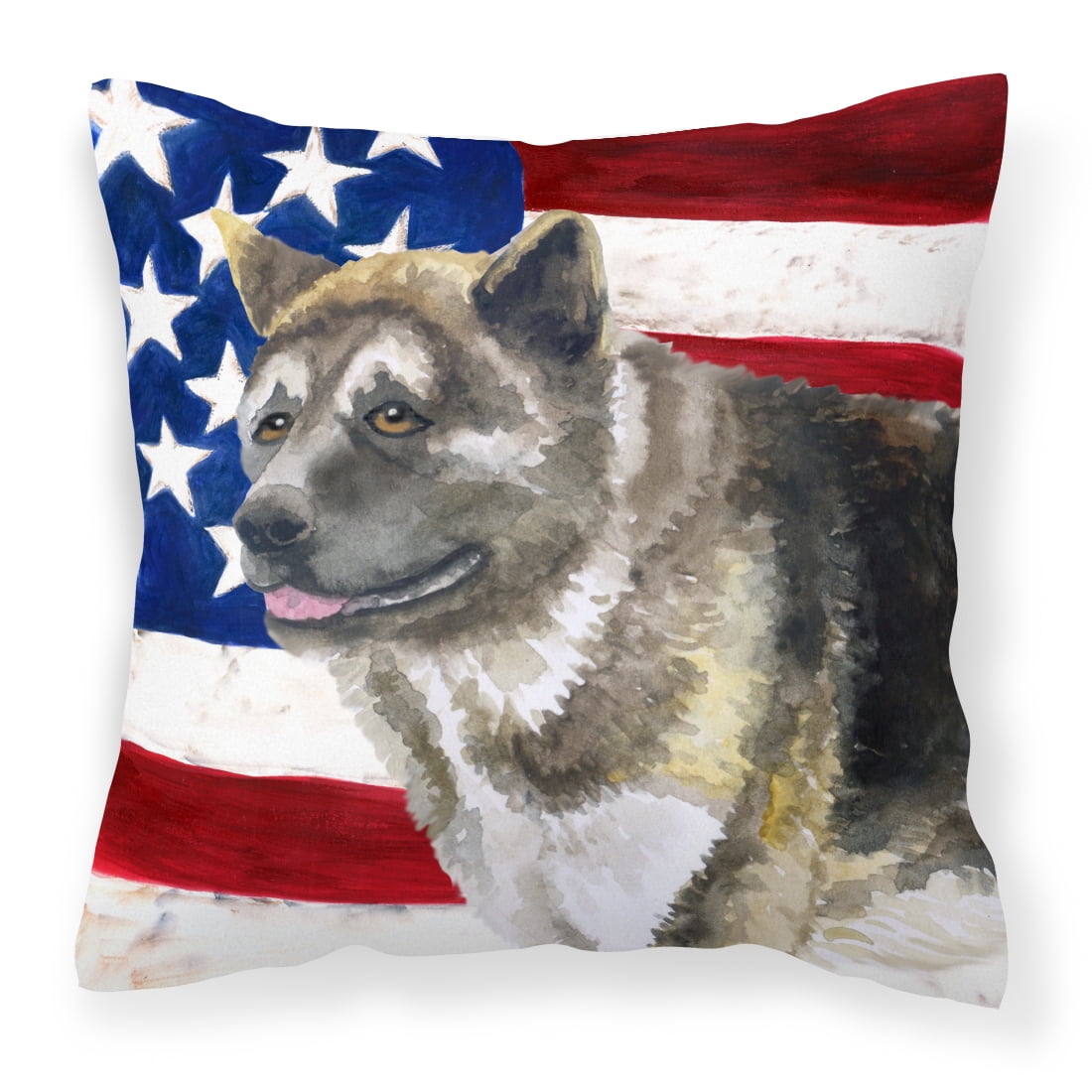 American Akita Patriotic Fabric Decorative Pillow