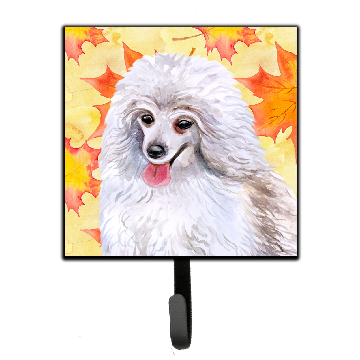 BB9944SH4 Medium White Poodle Fall Leash or Key Holder