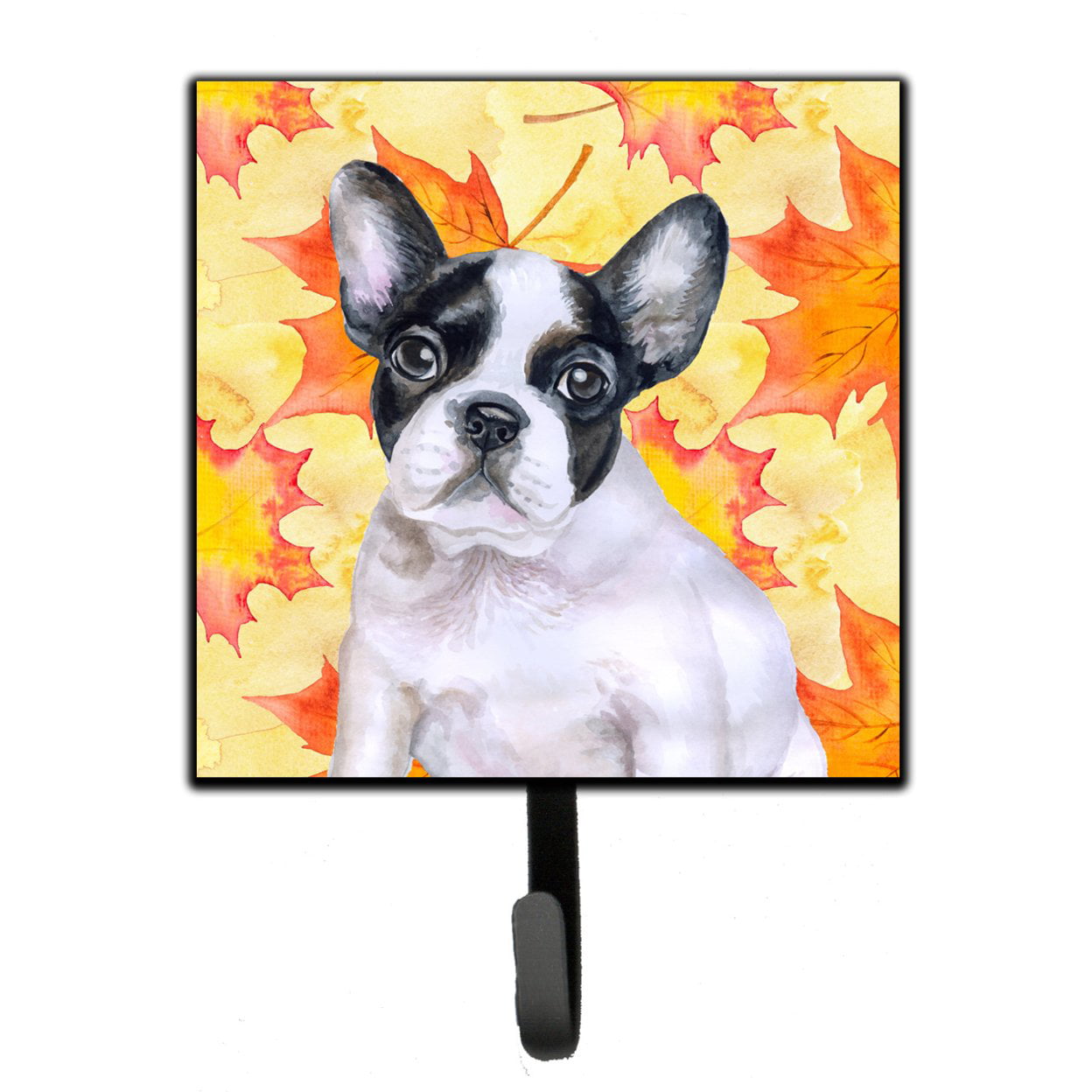 French Bulldog Black White Fall Leash or Key Holder
