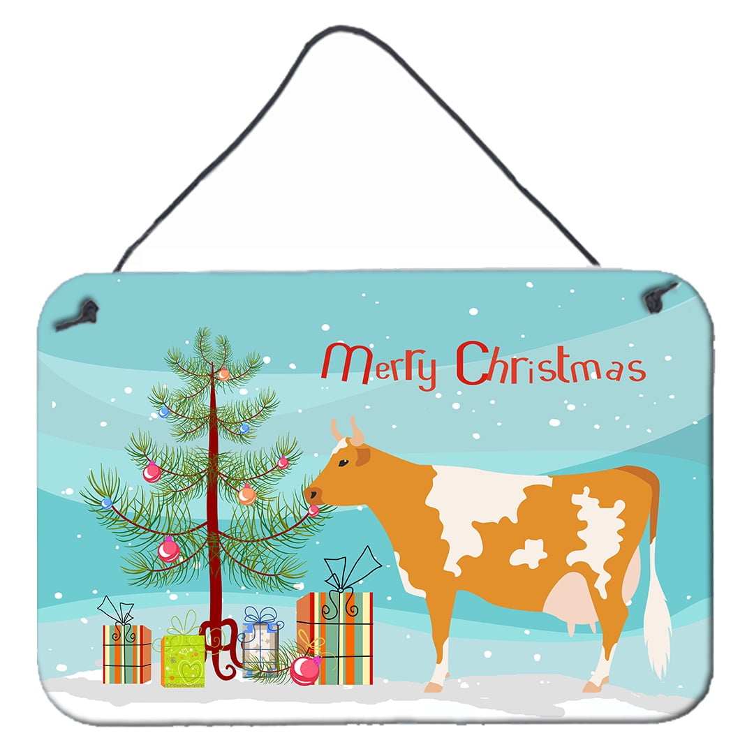 Guernsey Cow Christmas Wall or Door Hanging Prints