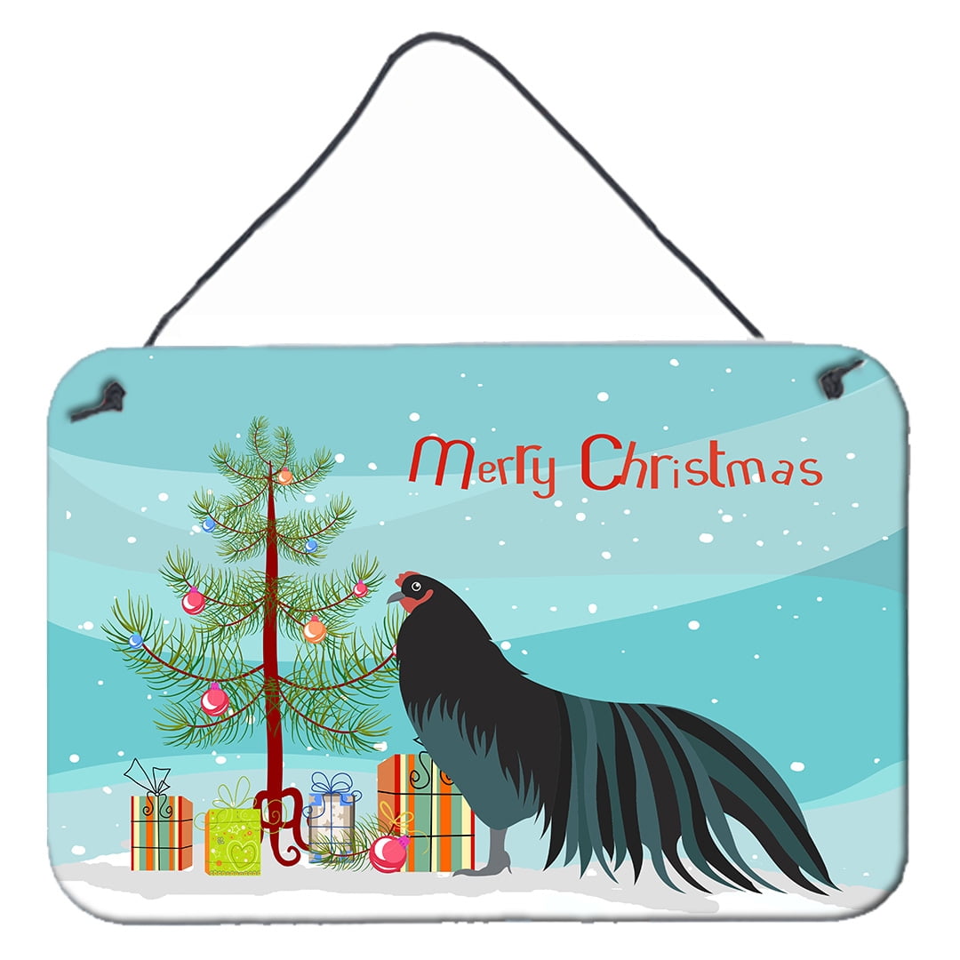Sumatra Chicken Christmas Wall or Door Hanging Prints