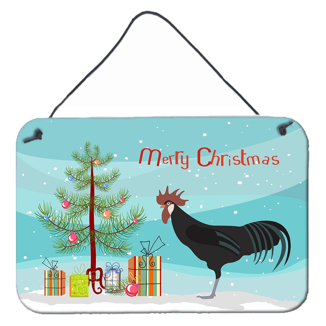 Minorca Ctalalan Chicken Christmas Wall or Door Hanging Prints