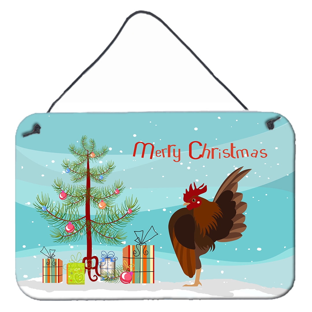 Malaysian Serama Chicken Christmas Wall or Door Hanging Prints