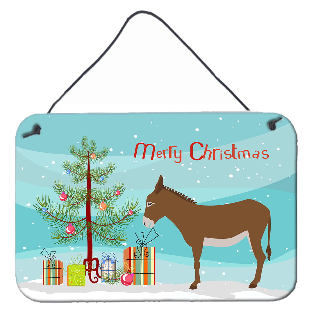 Cotentin Donkey Christmas Wall or Door Hanging Prints