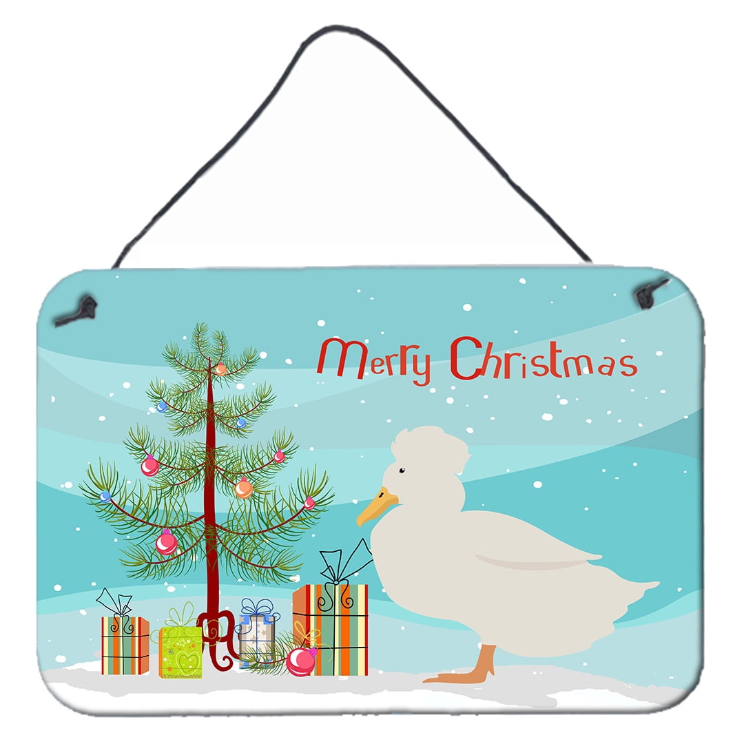 Crested Duck Christmas Wall or Door Hanging Prints