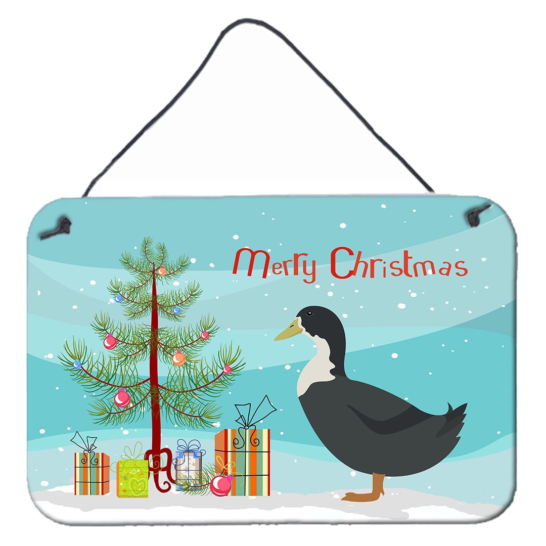 Blue Swedish Duck Christmas Wall or Door Hanging Prints - Blue