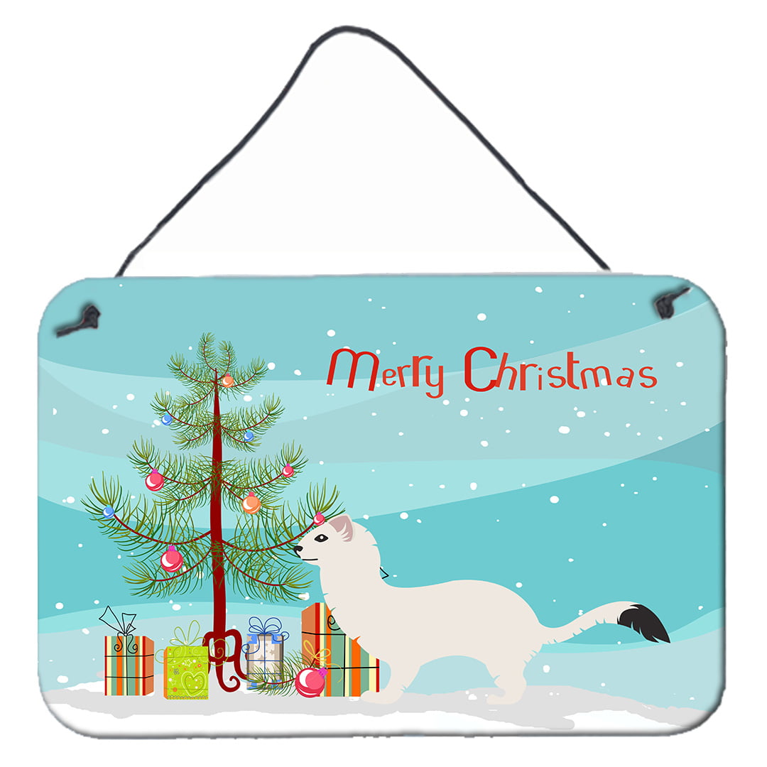 Stoat Short-tailed Weasel Christmas Wall or Door Hanging Prints