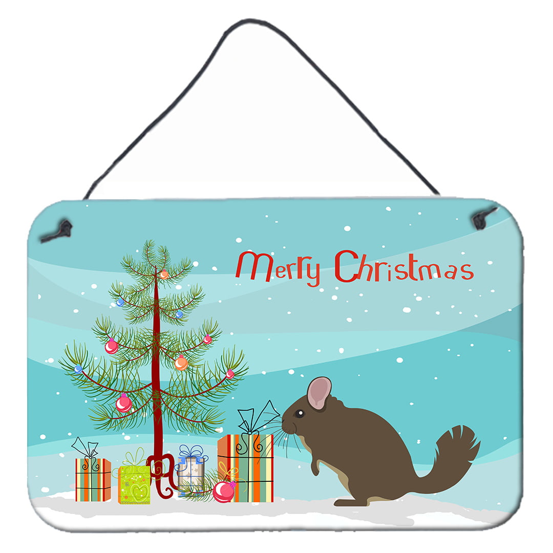 Chinchilla Christmas Wall or Door Hanging Prints