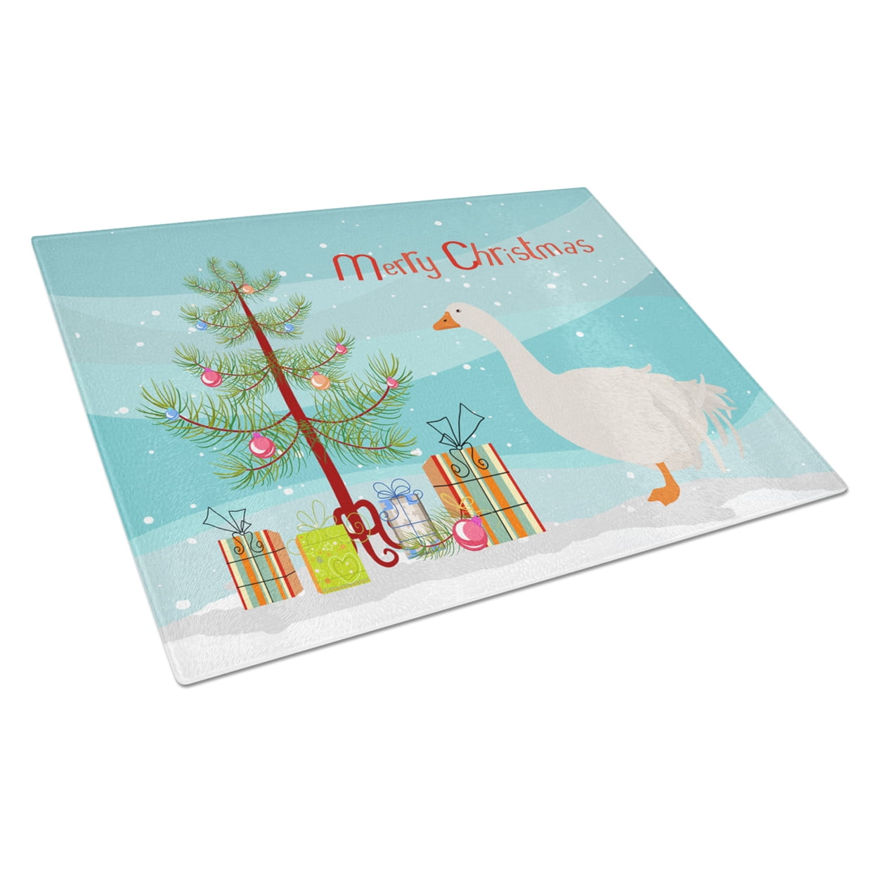 BB9269LCB Sebastopol Goose Christmas Glass Cutting Board - Large