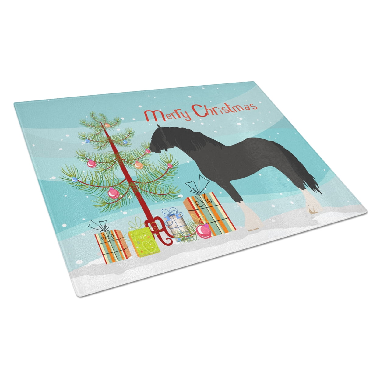 Pomeranian Rogener Goose Christmas Glass Cutting Board - Large