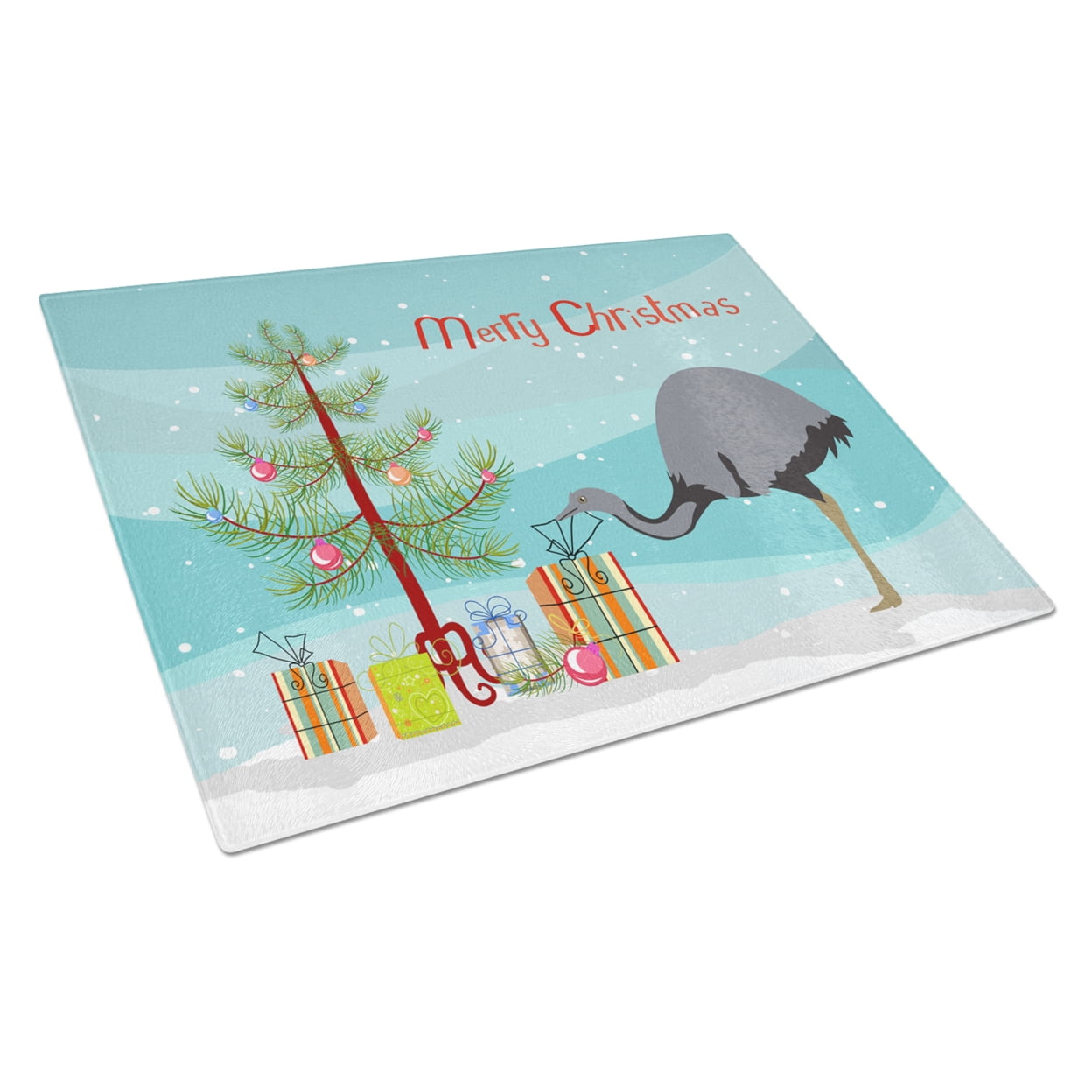 Rhea Christmas Glass Cutting Board - Large