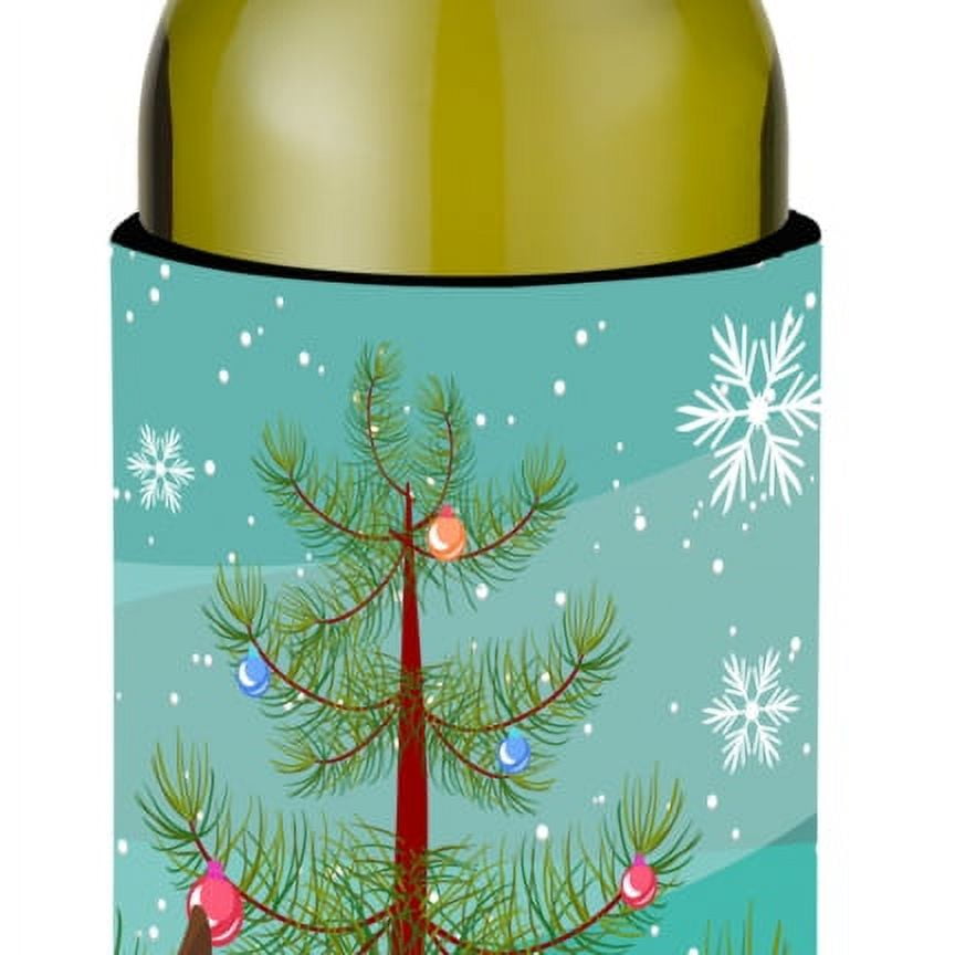 Picture of Carolines Treasures BB9216LITERK Cotentin Donkey Christmas Wine Bottle Beverge Insulator Hugger