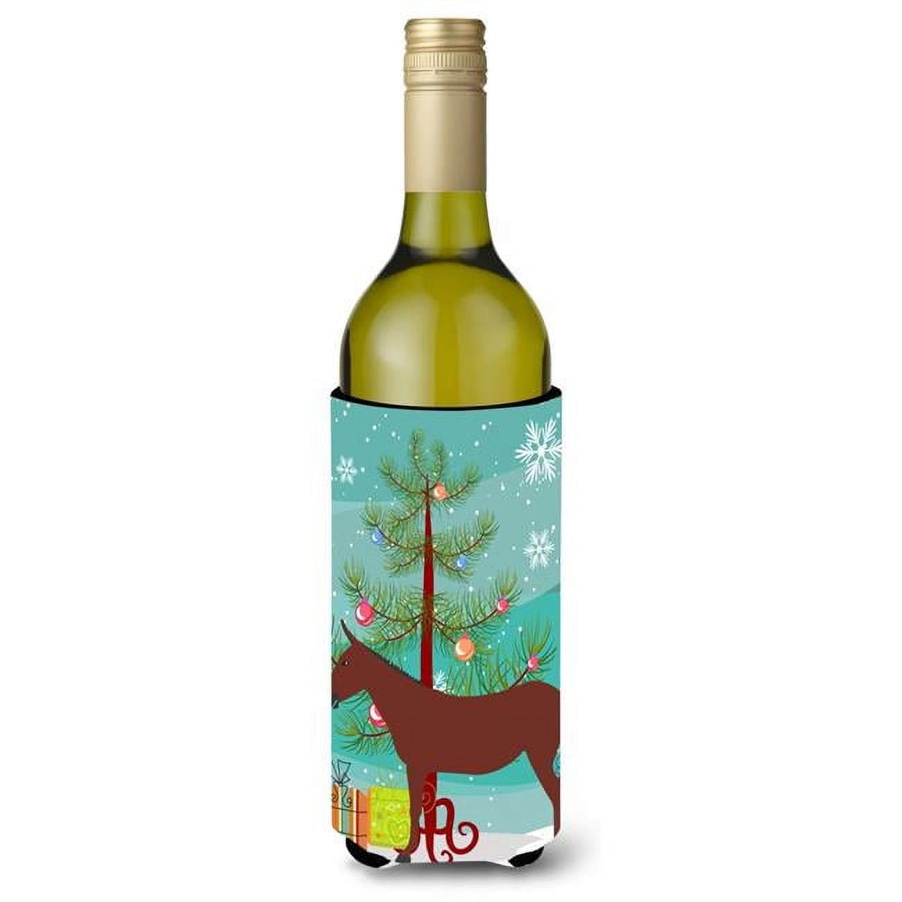 Picture of Carolines Treasures BB9217LITERK Hinny Horse Donkey Christmas Wine Bottle Beverge Insulator Hugger