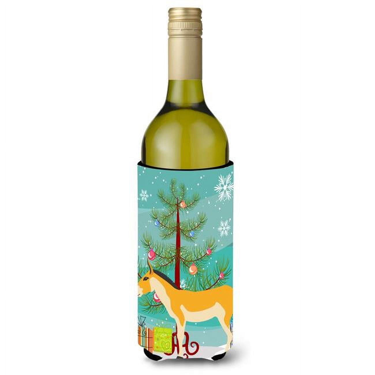 Picture of Carolines Treasures BB9221LITERK Turkmenian Kulan Donkey Christmas Wine Bottle Beverge Insulator Hugger