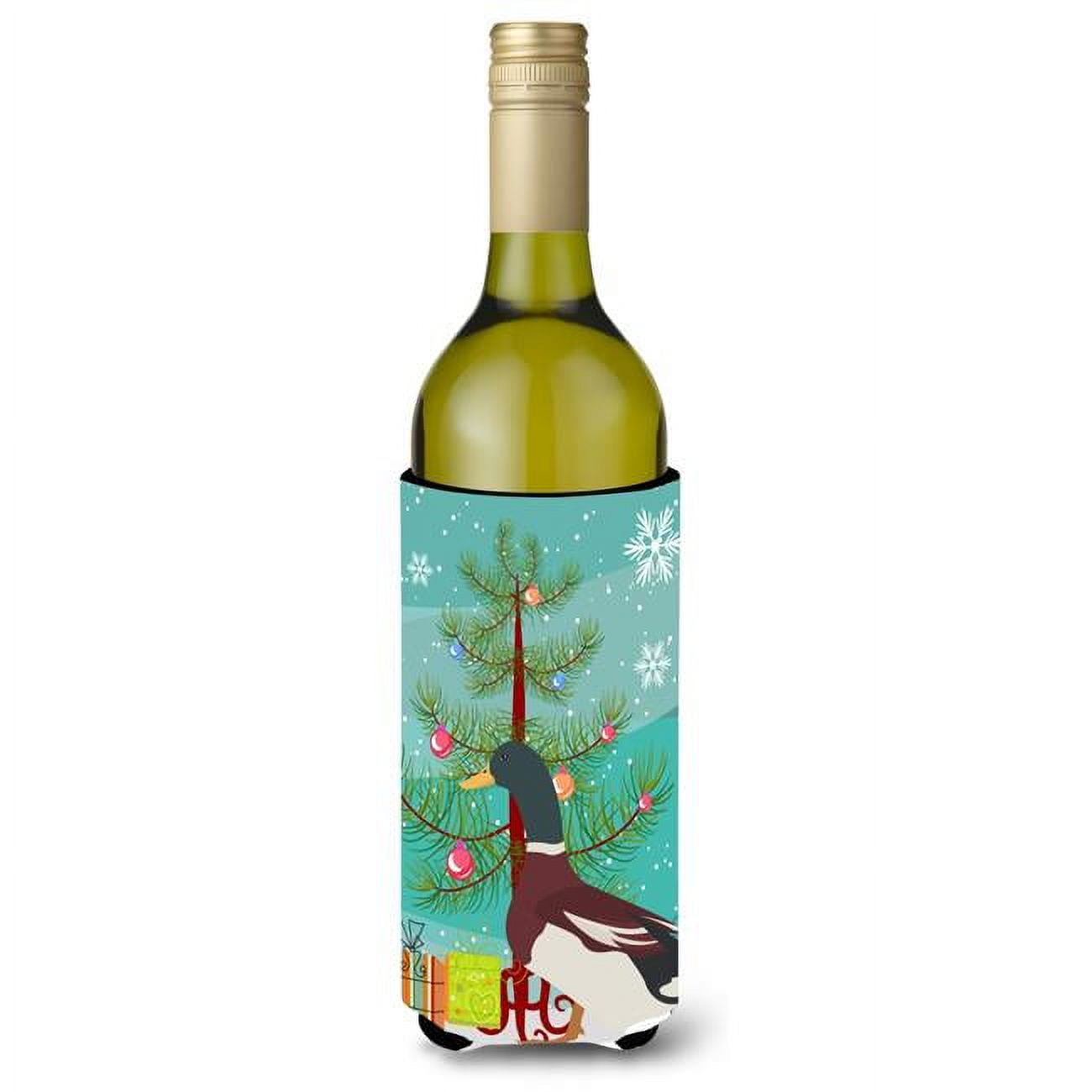Picture of Carolines Treasures BB9223LITERK Rouen Duck Christmas Wine Bottle Beverge Insulator Hugger