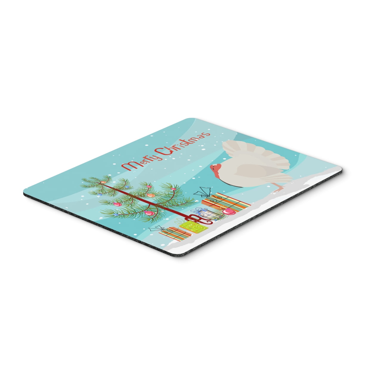 BB9350MP White Holland Turkey Christmas Mouse Pad, Hot Pad or Trivet