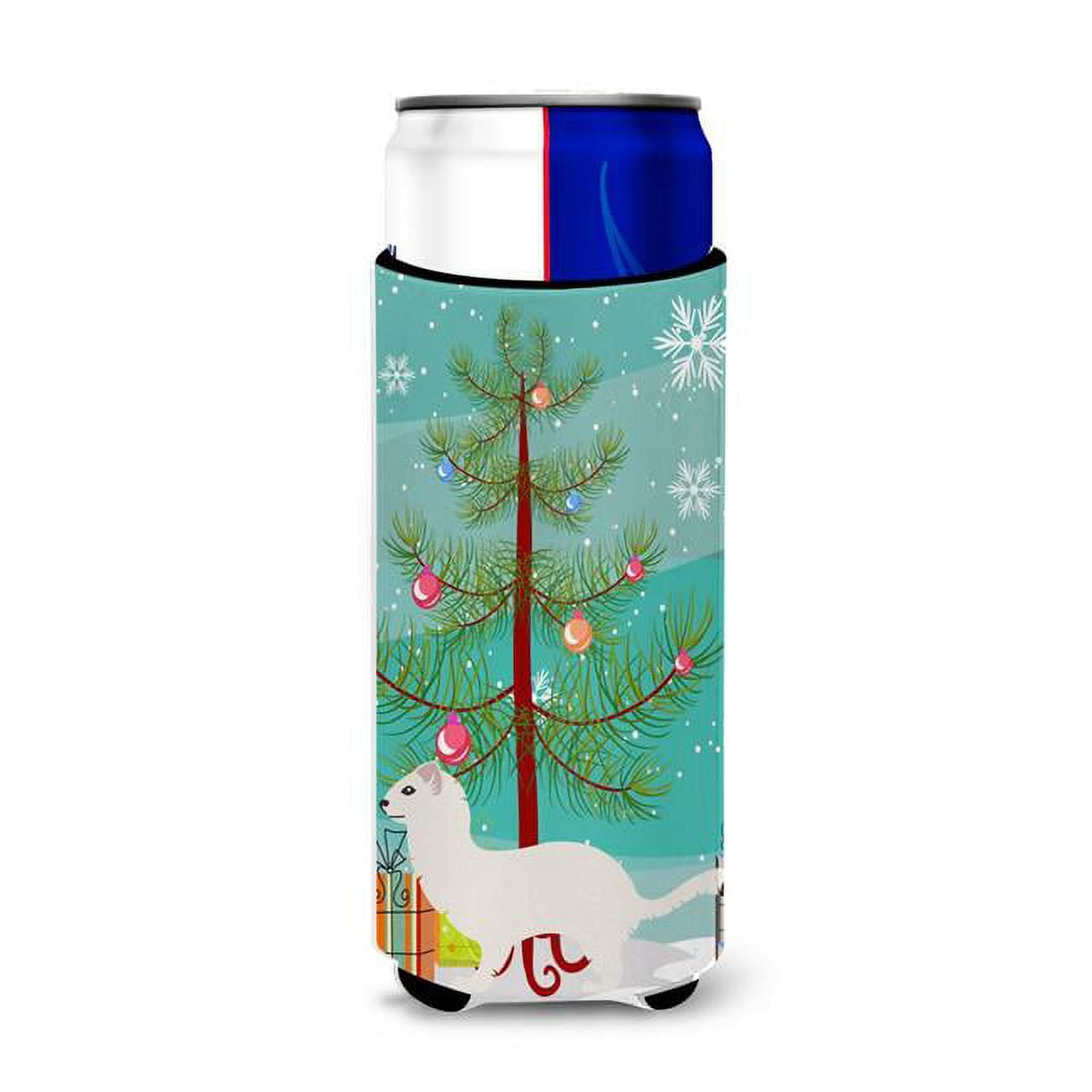 Stoat Short-Tailed Weasel Christmas Michelob Ultra Hugger for Slim Cans