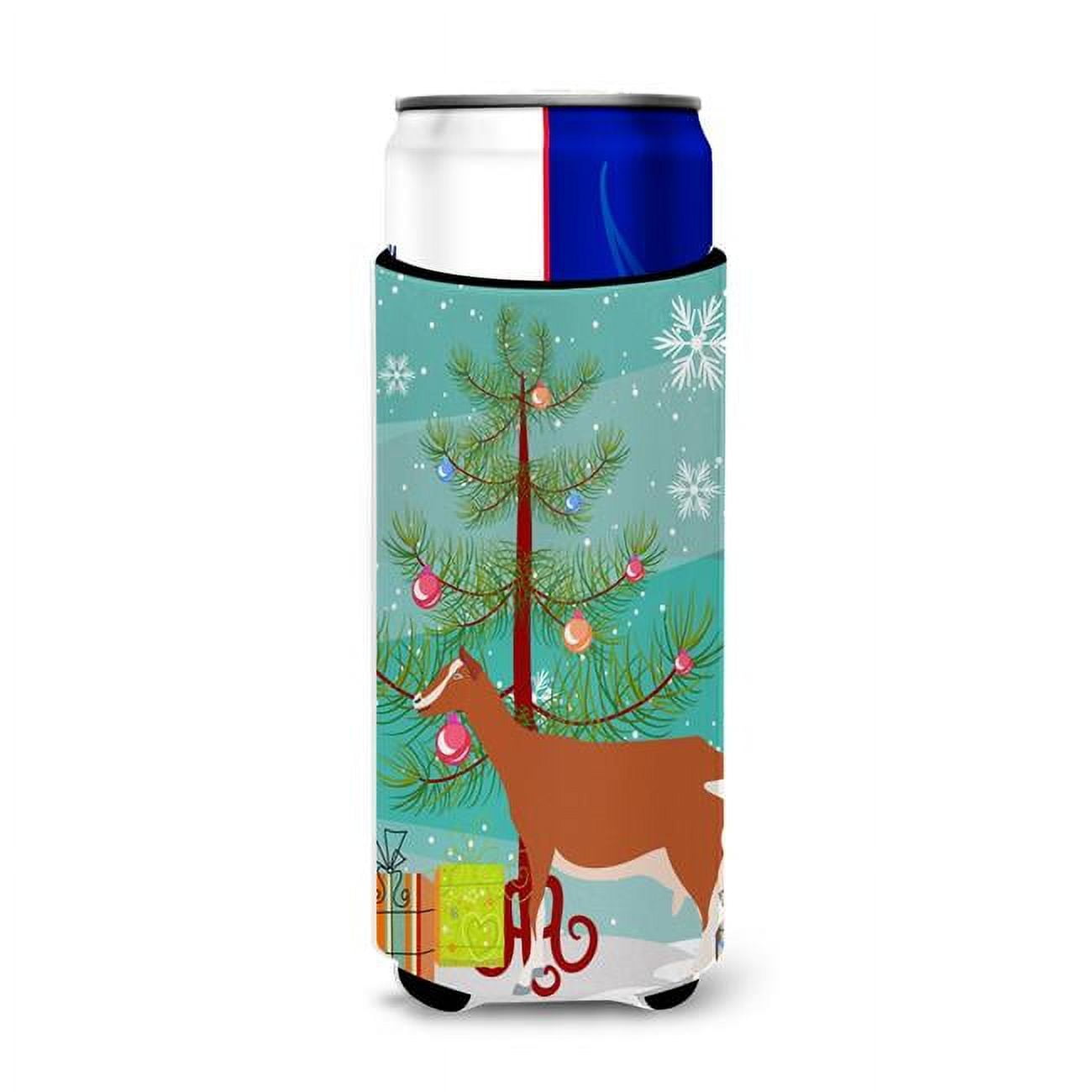 Toggenburger Goat Christmas Michelob Ultra Hugger for Slim Cans