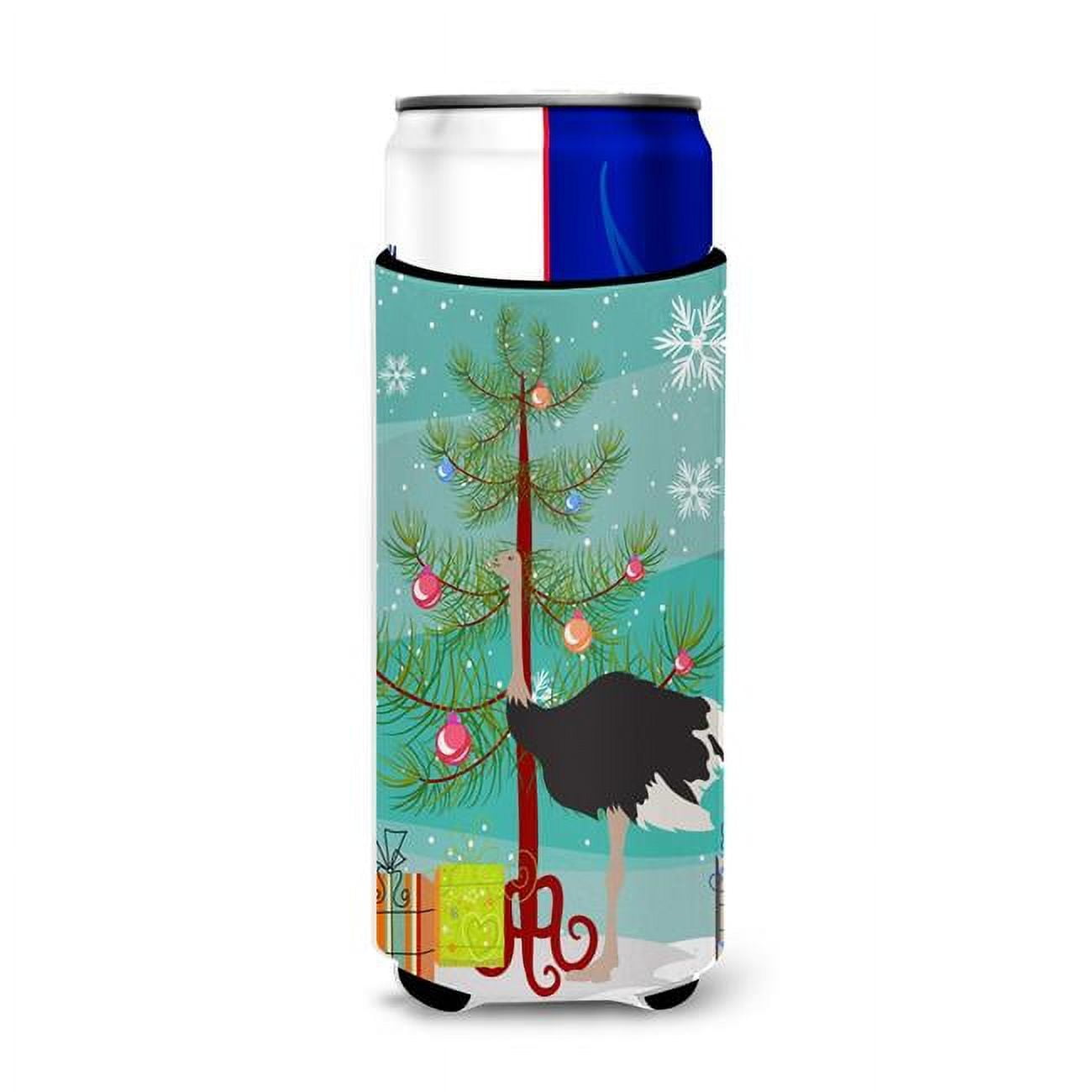 Common Ostrich Christmas Michelob Ultra Hugger for Slim Cans