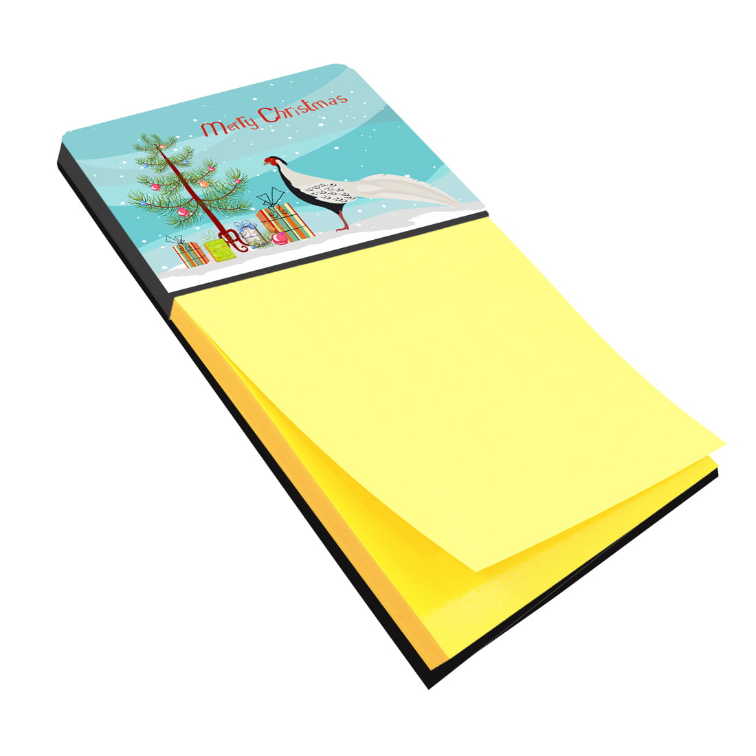 BB9296SN Silver Pheasant Christmas Sticky Note Holder