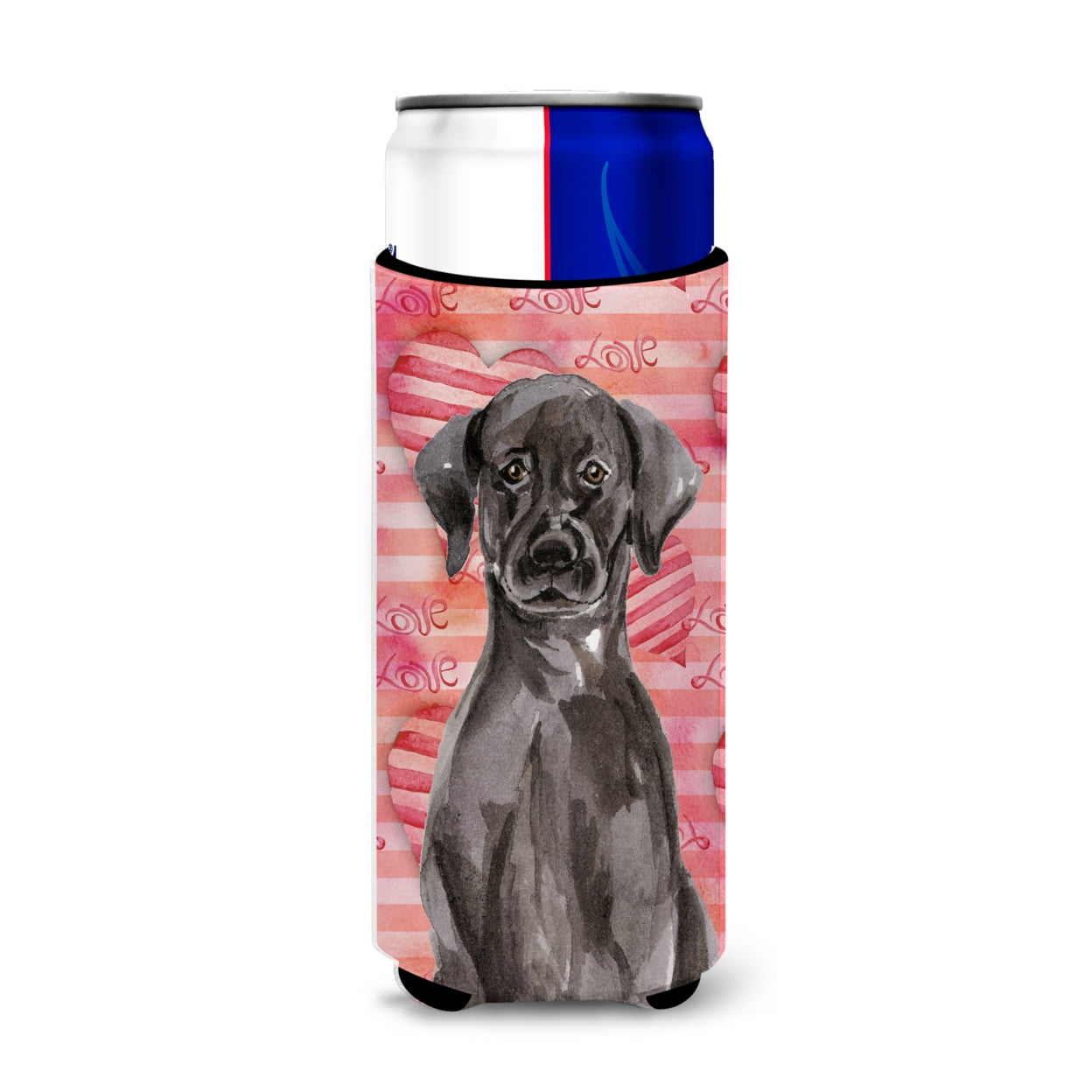 Black Labrador Love Michelob Ultra Hugger for Slim Cans