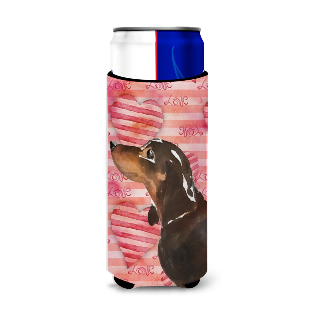 Black & Tan Dachshund Love Michelob Ultra Hugger for Slim Cans