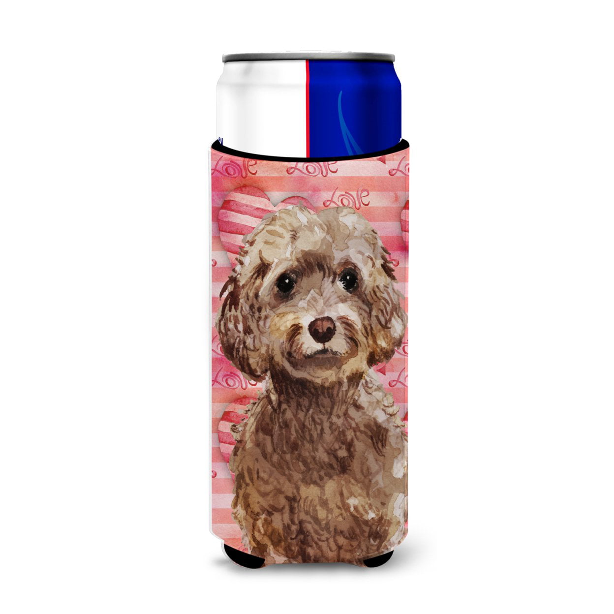 Brown Cockapoo Love Michelob Ultra Hugger for Slim Cans