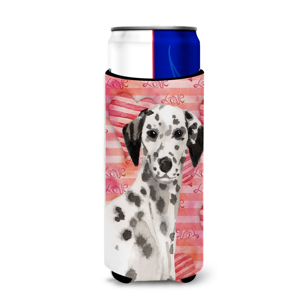 Picture of Carolines Treasures BB9485MUK Dalmatian Love Michelob Ultra Hugger for Slim Cans