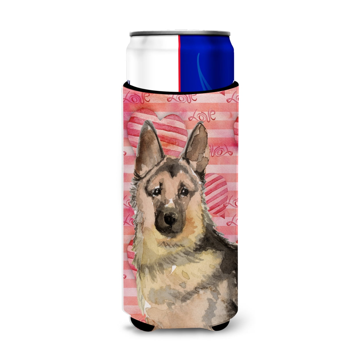 German Shepherd Love Michelob Ultra Hugger for Slim Cans