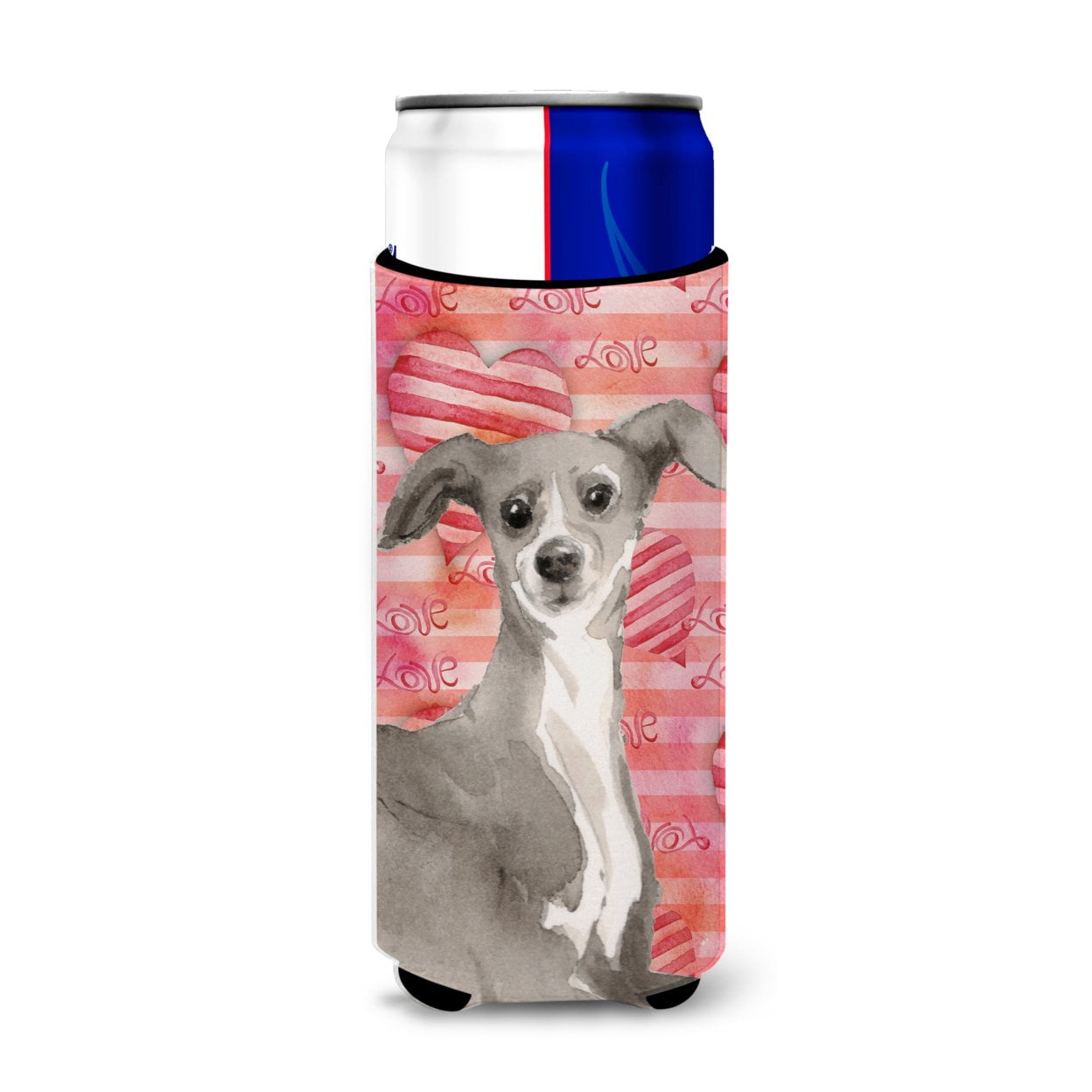 Italian Greyhound Love Michelob Ultra Hugger for Slim Cans