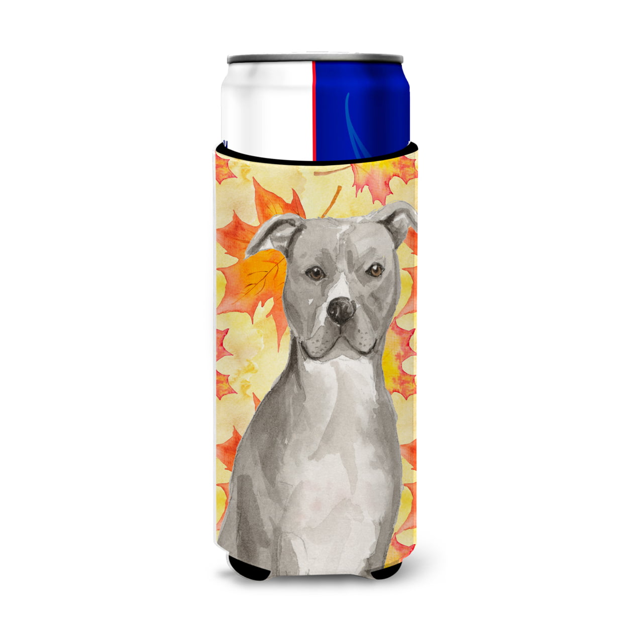 Staffordshire Bull Terrier Fall Michelob Ultra Hugger for Slim Cans