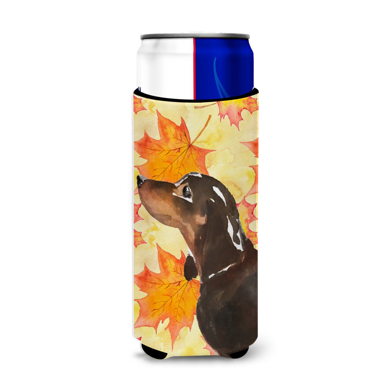 Black & Tan Dachshund Fall Michelob Ultra Hugger for Slim Cans