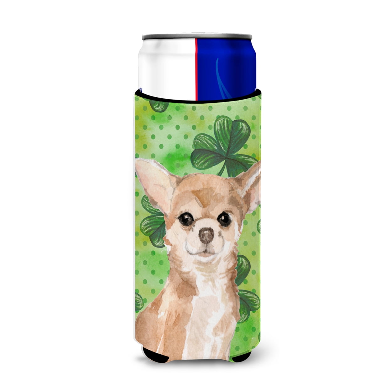 Picture of Carolines Treasures BB9551MUK Chihuahua St. Patricks Michelob Ultra Hugger for Slim Cans