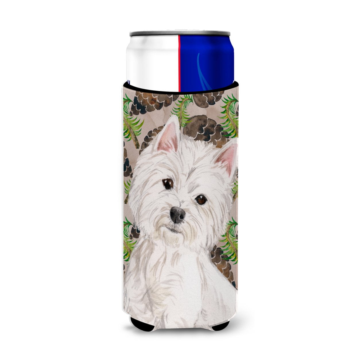 Westie Pine Cones Michelob Ultra Hugger for Slim Cans