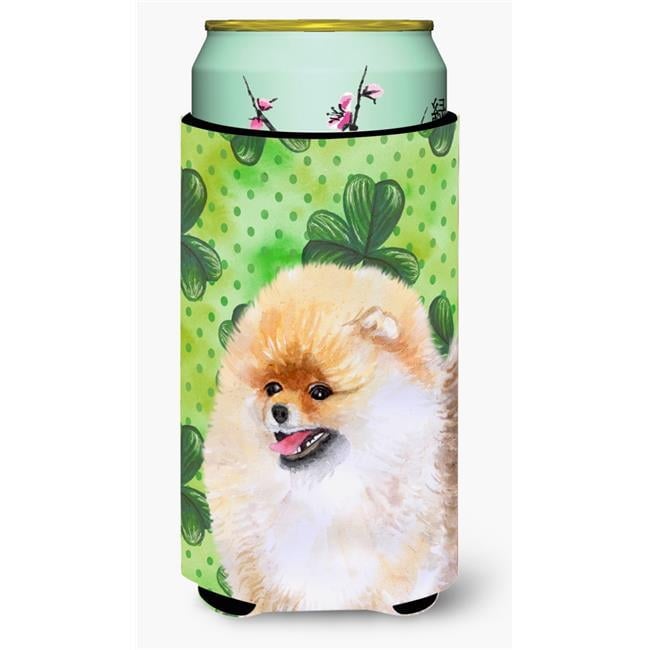 Pomeranian St. Patricks Tall Boy Beverage Insulator Hugger