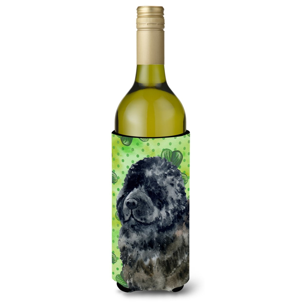 Picture of Carolines Treasures BB9845LITERK Newfoundland St. Patricks Wine Bottle Beverge Insulator Hugger