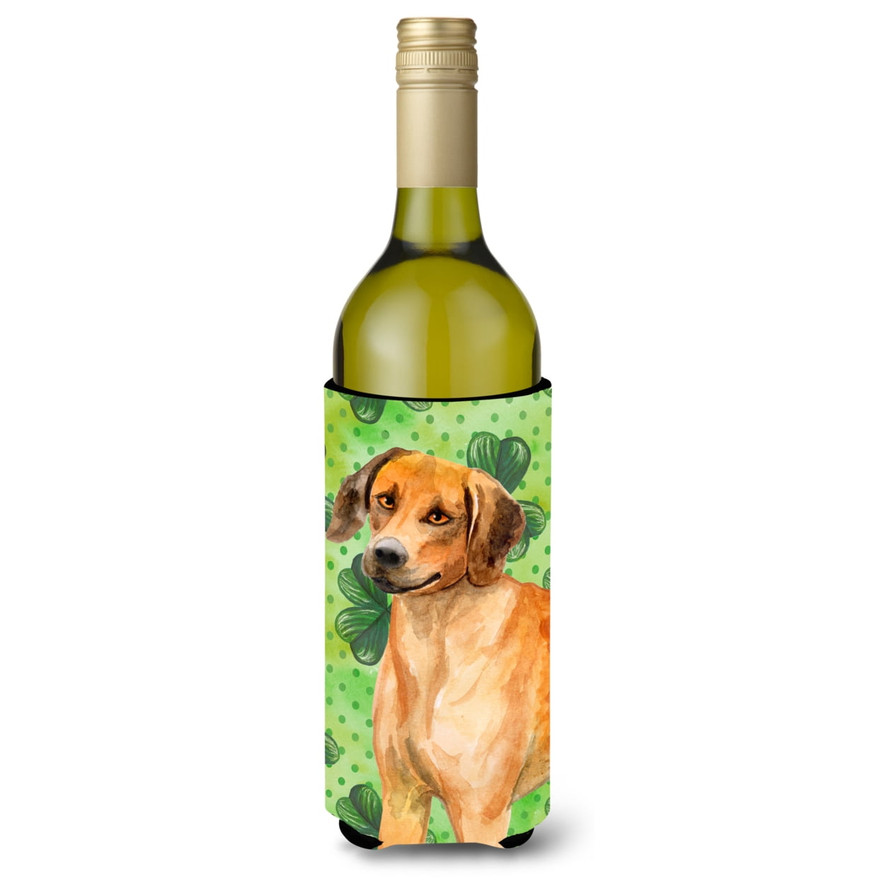 Picture of Carolines Treasures BB9850LITERK Rhodesian Ridgeback St. Patricks Wine Bottle Beverge Insulator Hugger