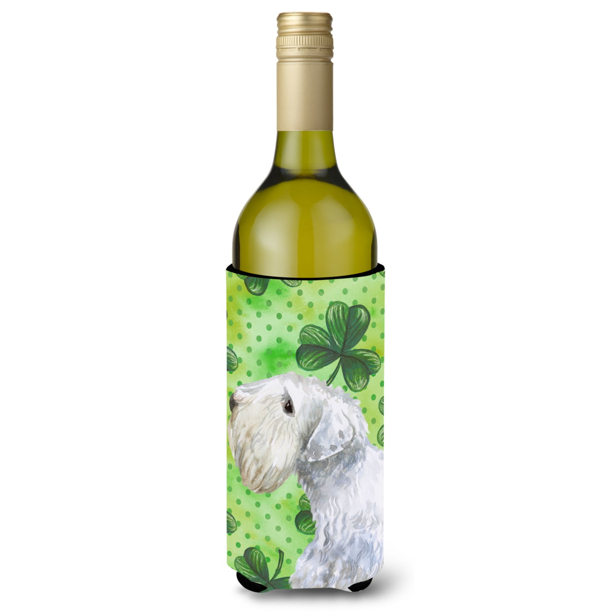 Picture of Carolines Treasures BB9858LITERK Sealyham Terrier St. Patricks Wine Bottle Beverge Insulator Hugger