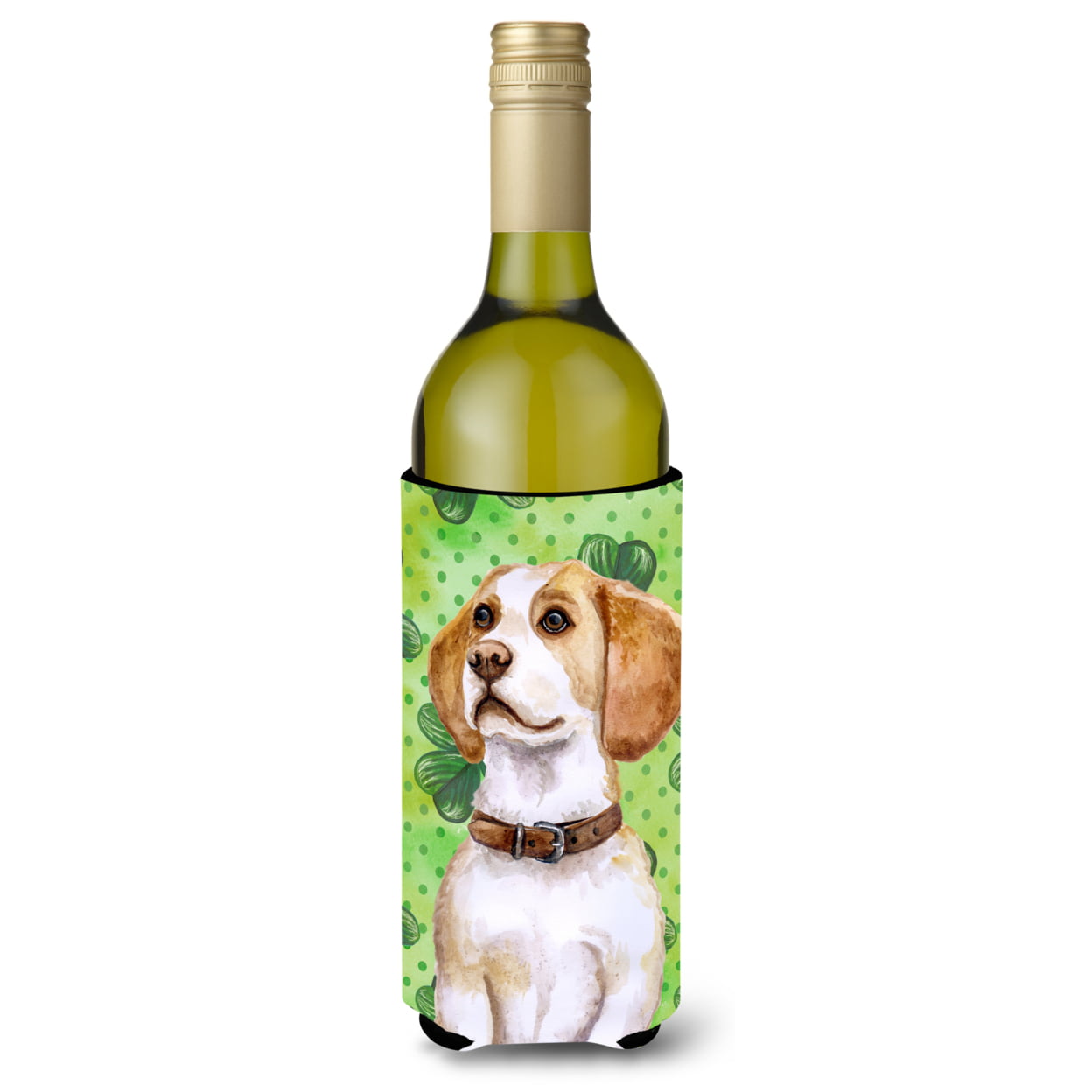Picture of Carolines Treasures BB9860LITERK Beagle St. Patricks Wine Bottle Beverge Insulator Hugger