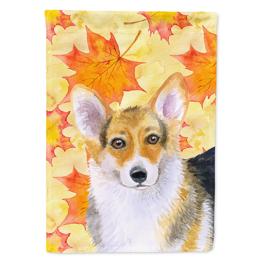 BB9903CHF Pembroke Corgi Fall Flag - Canvas House Size