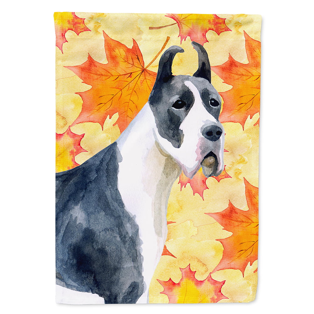 BB9904CHF Harlequin Great Dane Fall Flag - Canvas House Size