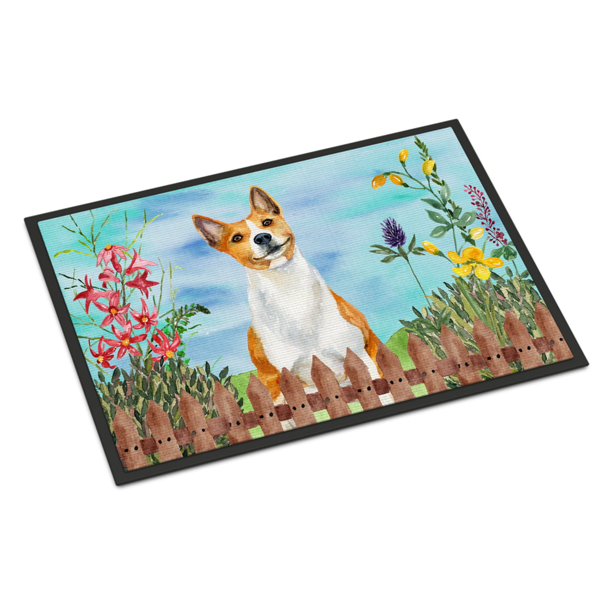 Basenji Spring Indoor or Outdoor Mat - 24 x 36 in.