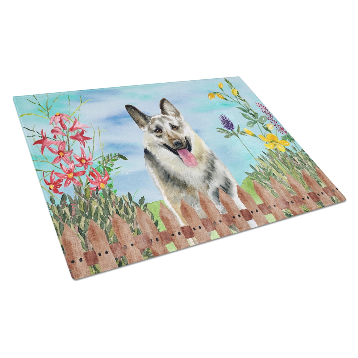 East-European Shepherd Spring Glass Cutting Board, Large