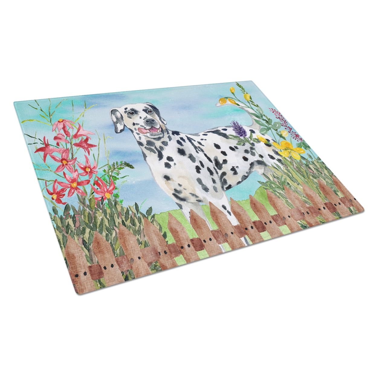 Dalmatian Spring Glass Cutting Board, Large