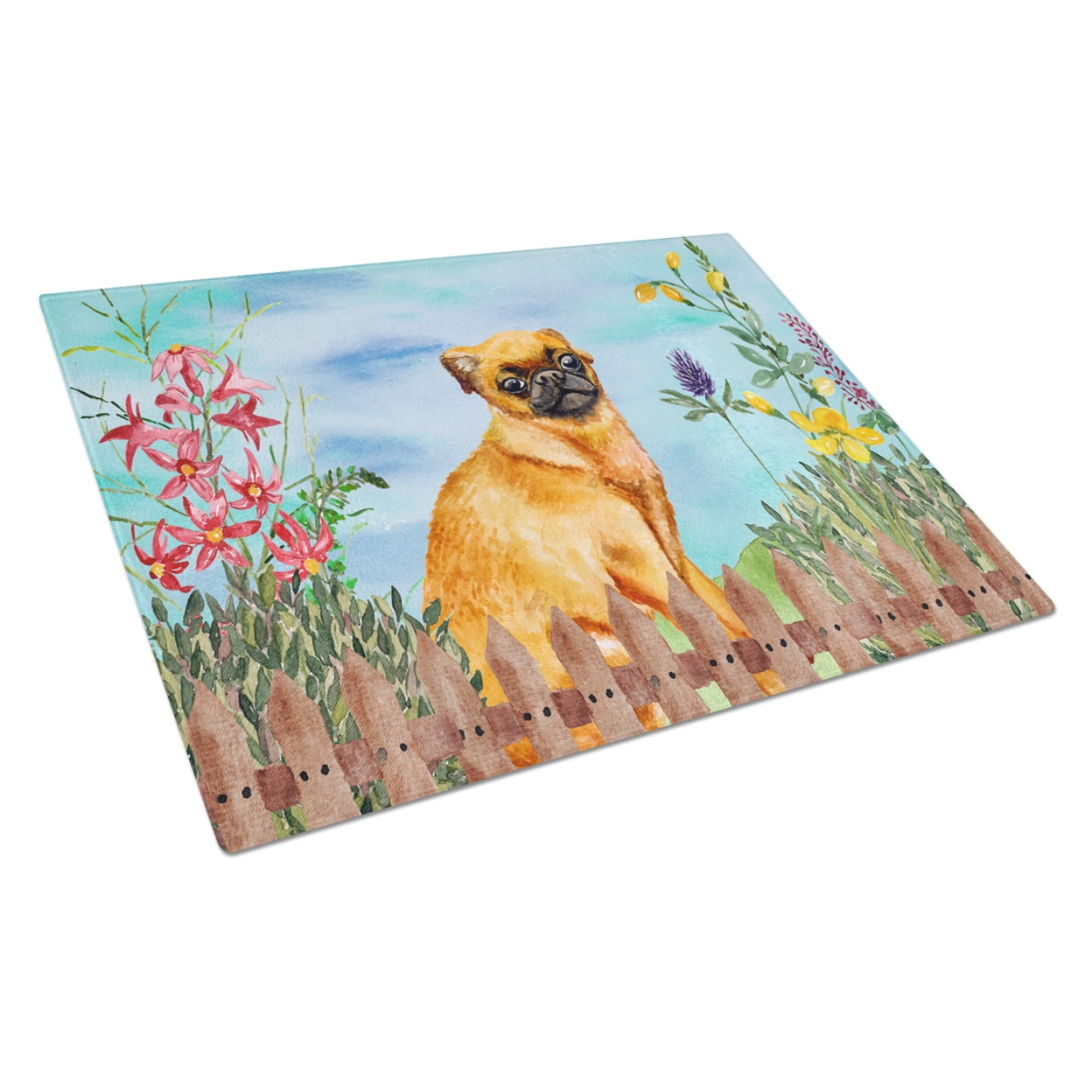 CK1229LCB Small Brabant Griffon Spring Glass Cutting Board, Large