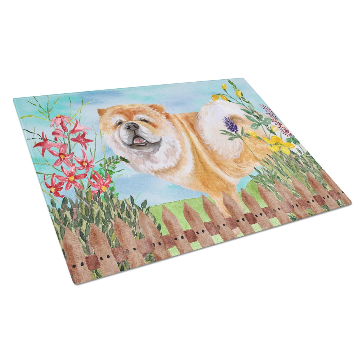 CK1257LCB Cane Corso Spring Glass Cutting Board, Large